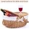 Picnic Basket with Lid and Handle Sturdy Woven Body with Washable Lining